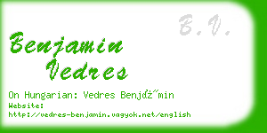 benjamin vedres business card